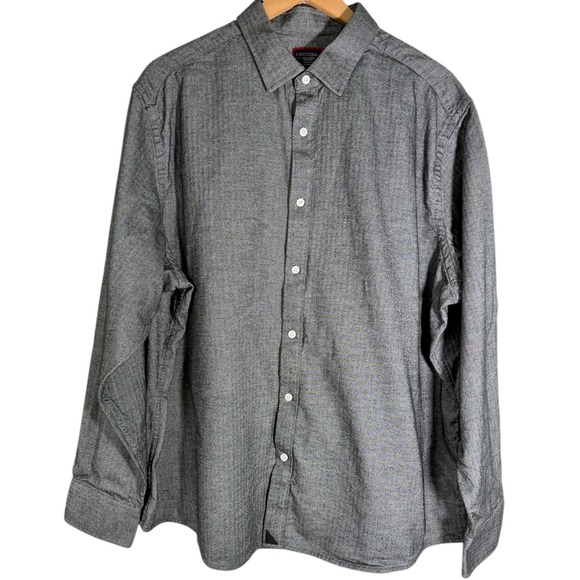 UNTUCKit Other - Untuckit Men's Long Sleeve Librando Herringbone Button Down Shirt Gray XXL